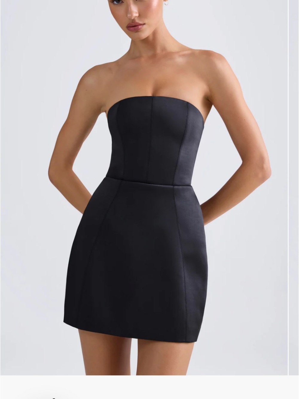 Oh Polly Black Strapless dress